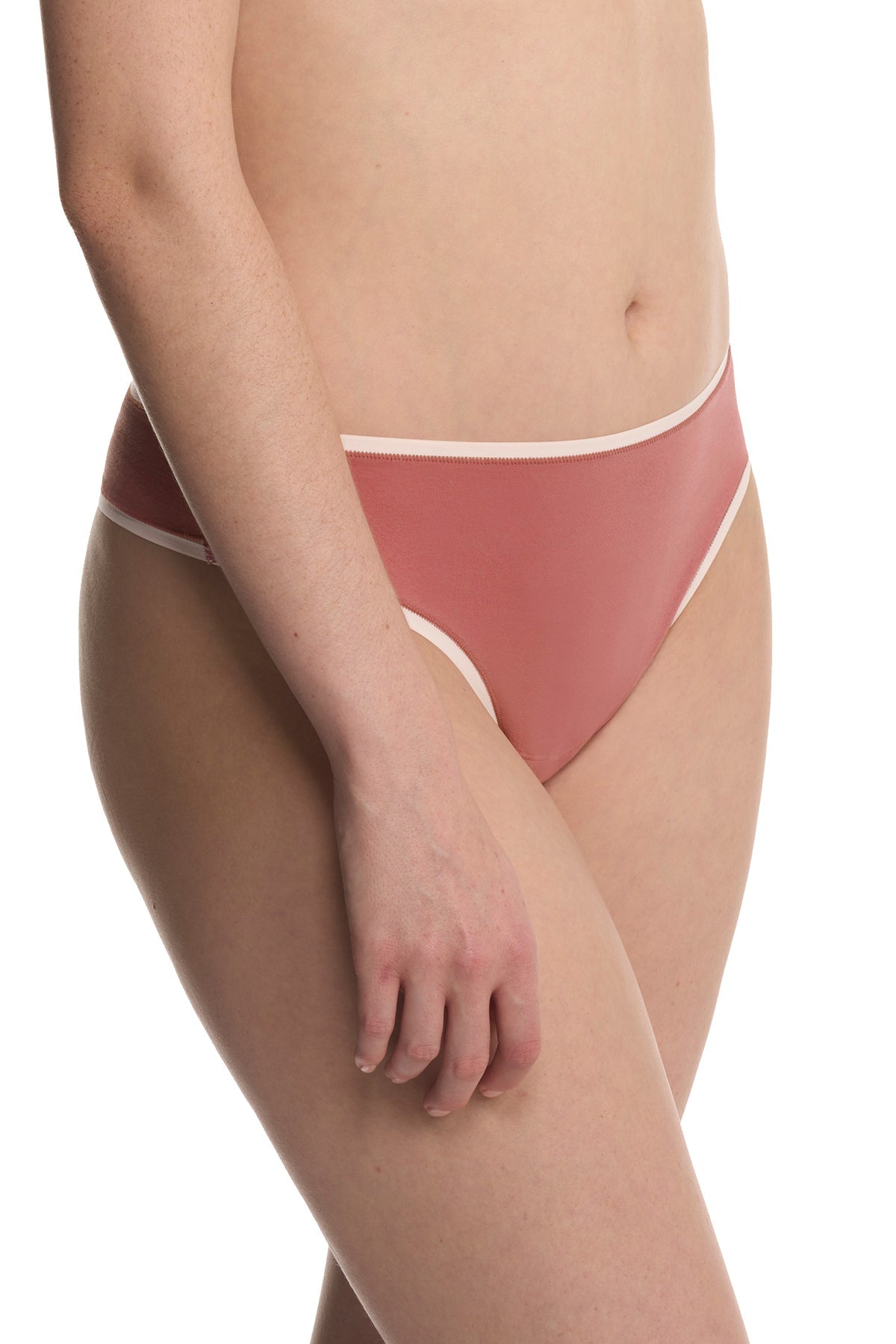 Bliss Bare Cotton Thong Nostalgia Rose/Peach Whip Natori