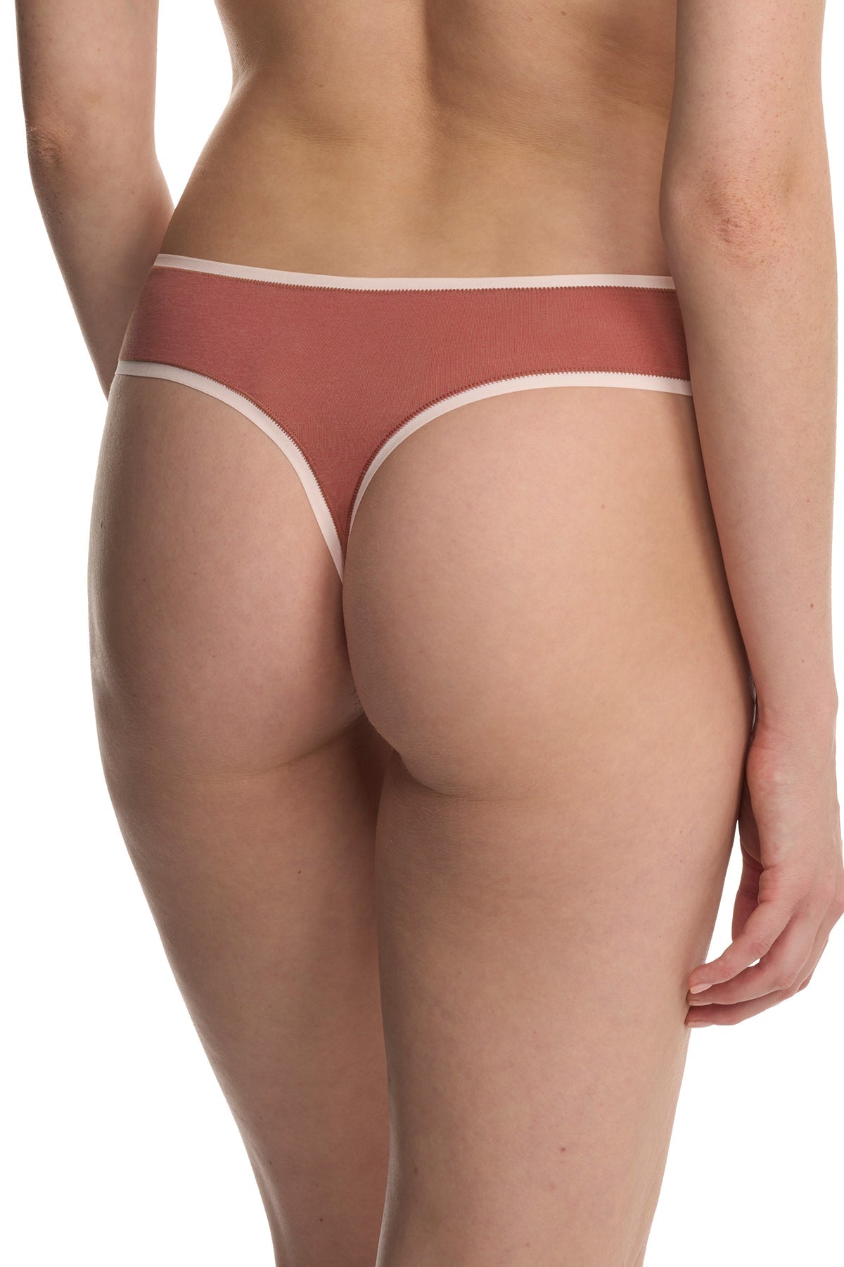 Bliss Bare Cotton Thong Nostalgia Rose/Peach Whip Natori