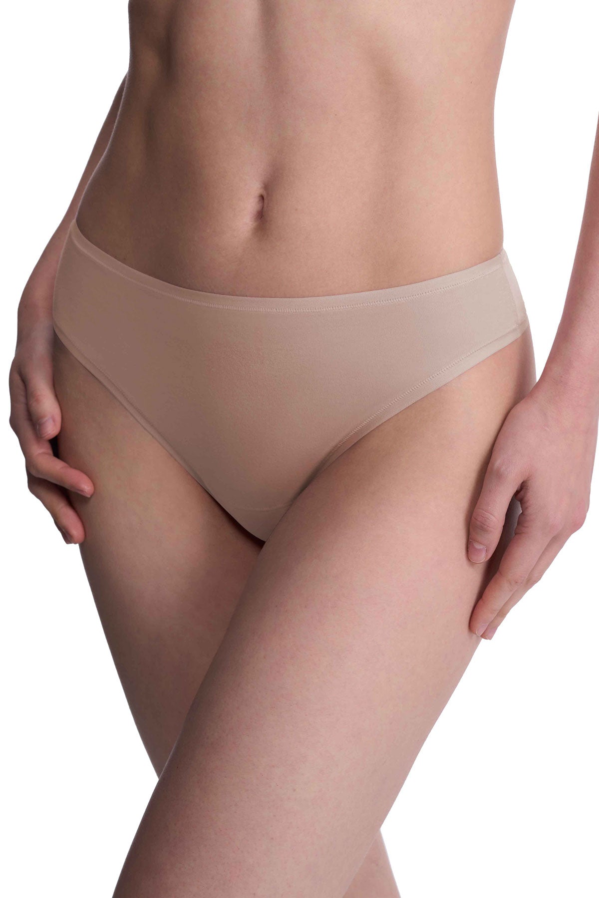 Bliss Bare Cotton Thong 3-Pack Cloud Green/Pale Purple/Café Natori