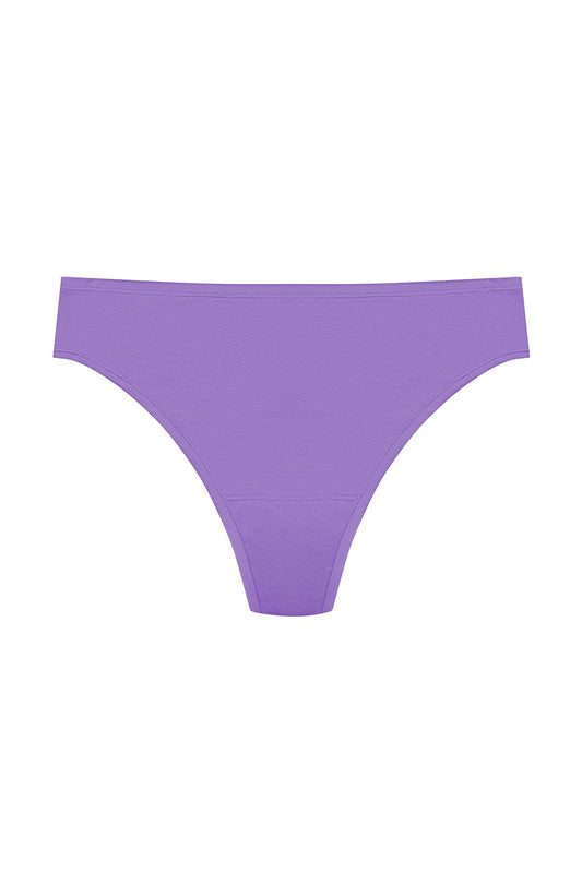 Bliss Bare Cotton Thong Violet Blue Natori