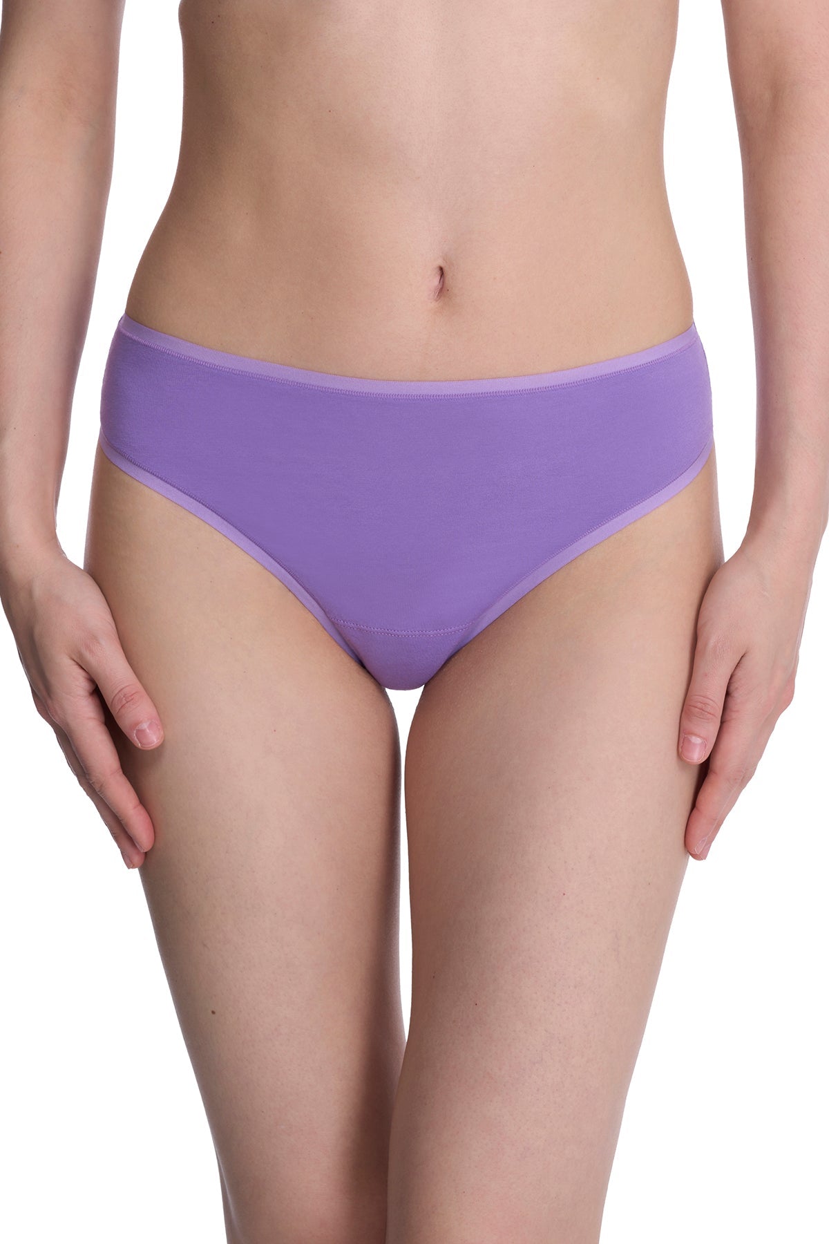 Bliss Bare Cotton Thong Violet Blue Natori