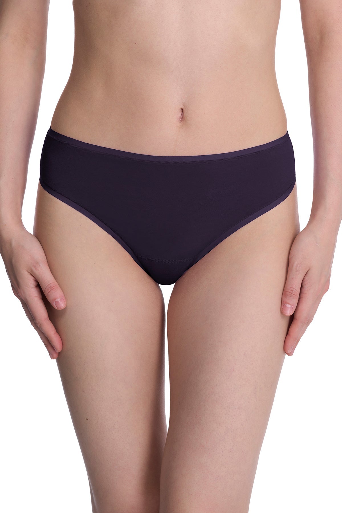 Bliss Bare Cotton Thong 3-Pack Purple Dusk/Smoky/Dk Red Natori