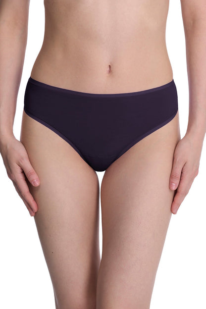 Bliss Bare Cotton Thong 3-Pack Purple Dusk/Smoky/Dk Red Natori