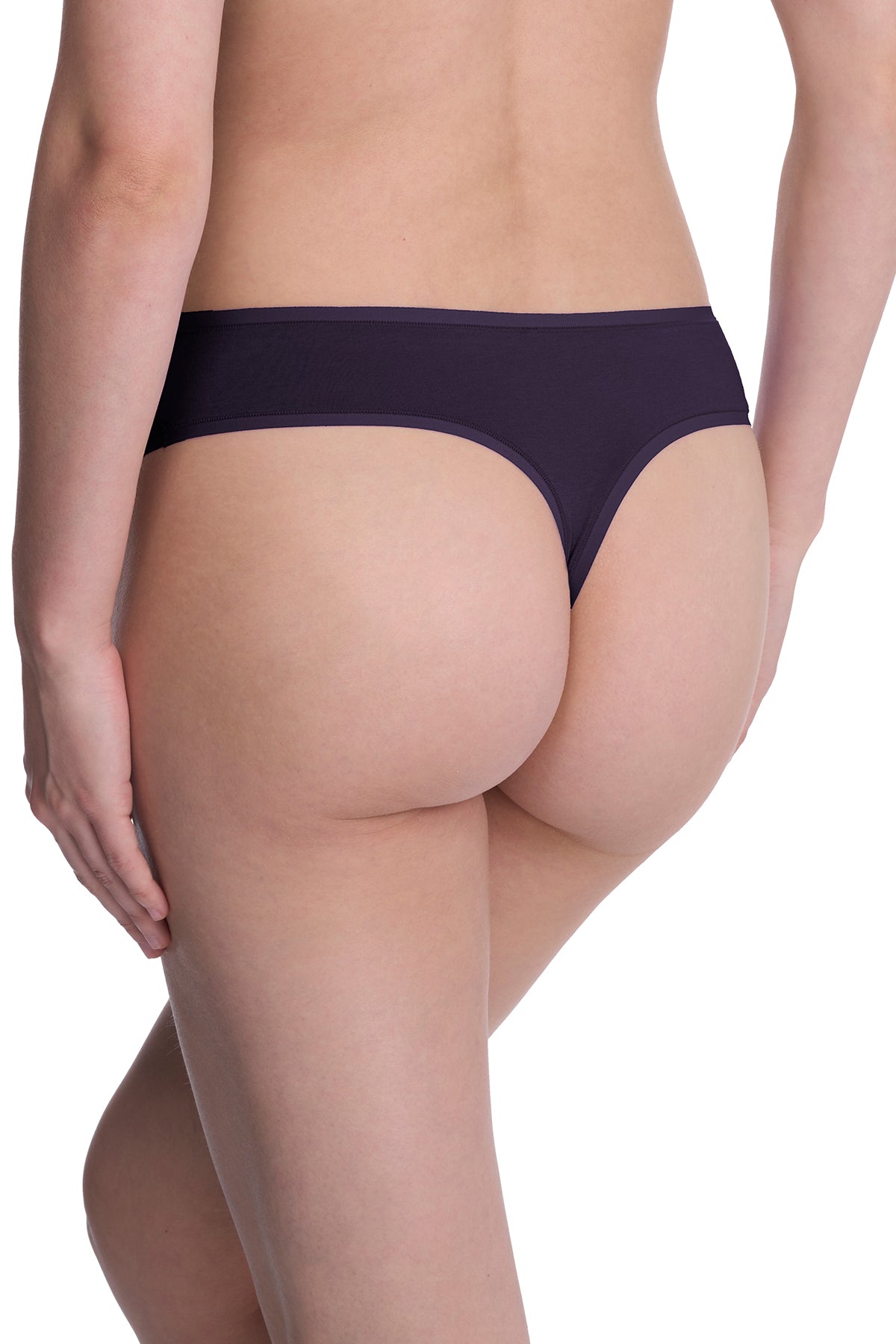 Bliss Bare Cotton Thong 3-Pack Purple Dusk/Smoky/Dk Red Natori