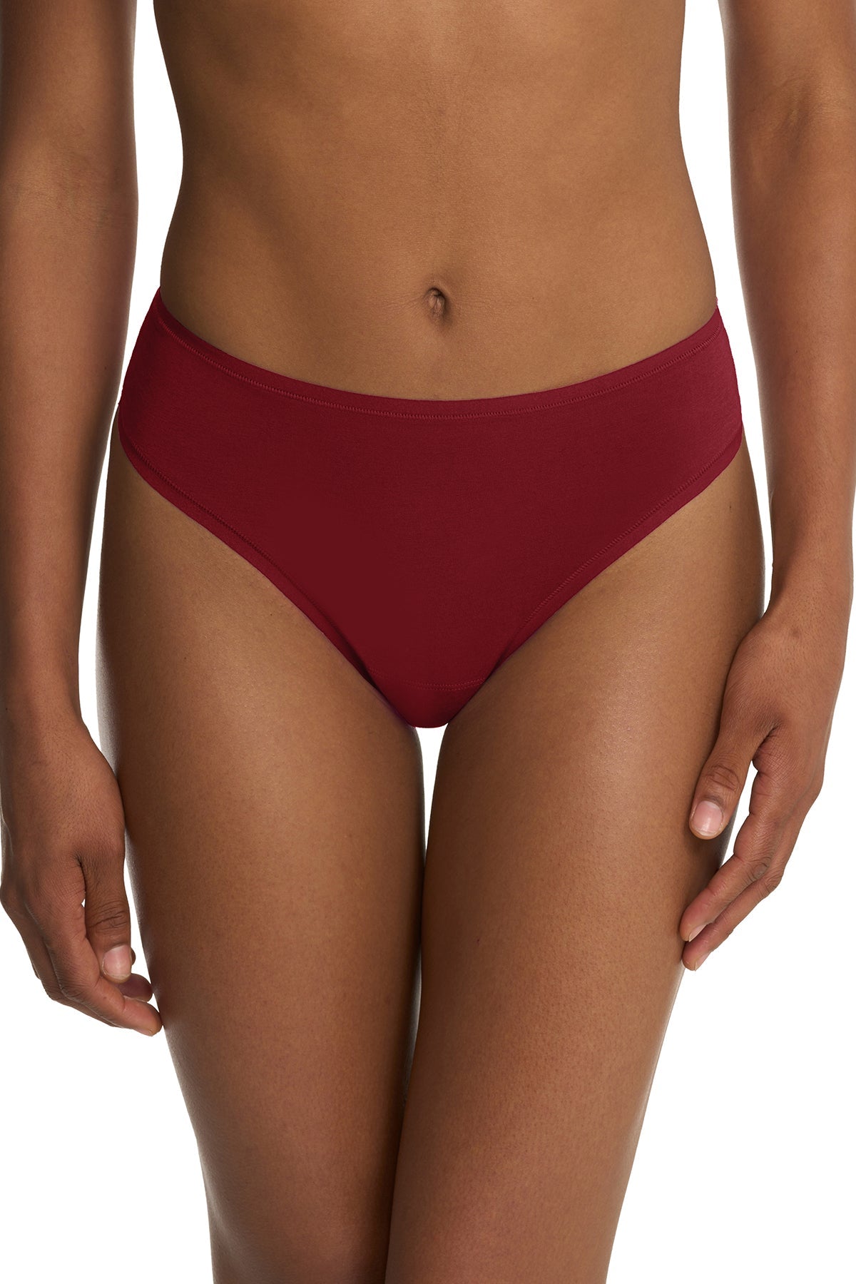 Bliss Bare Cotton Thong 3-Pack Purple Dusk/Smoky/Dk Red Natori