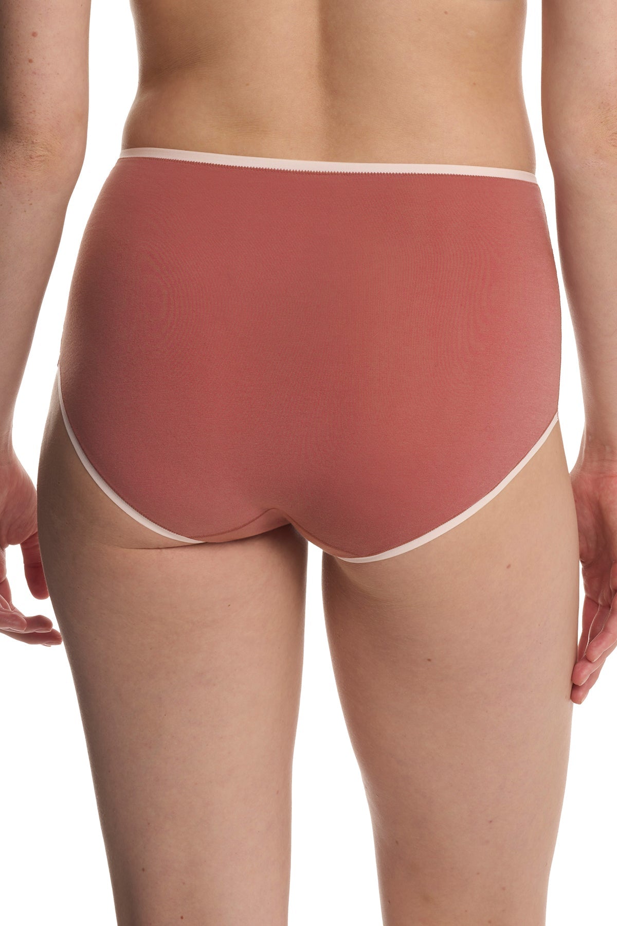 Bliss Bare Cotton High Waist Brief Nostalgia Rose/Peach Whip Natori
