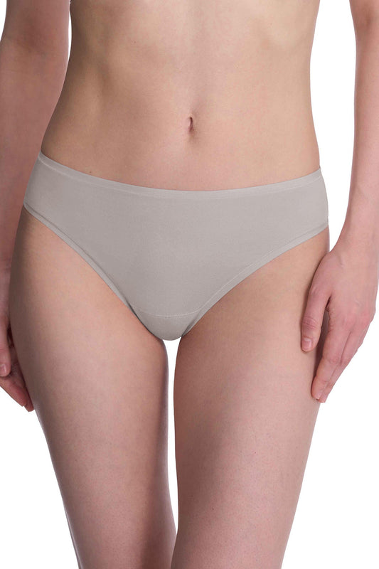 Bliss Bare Cotton Thong Grey Sky Natori