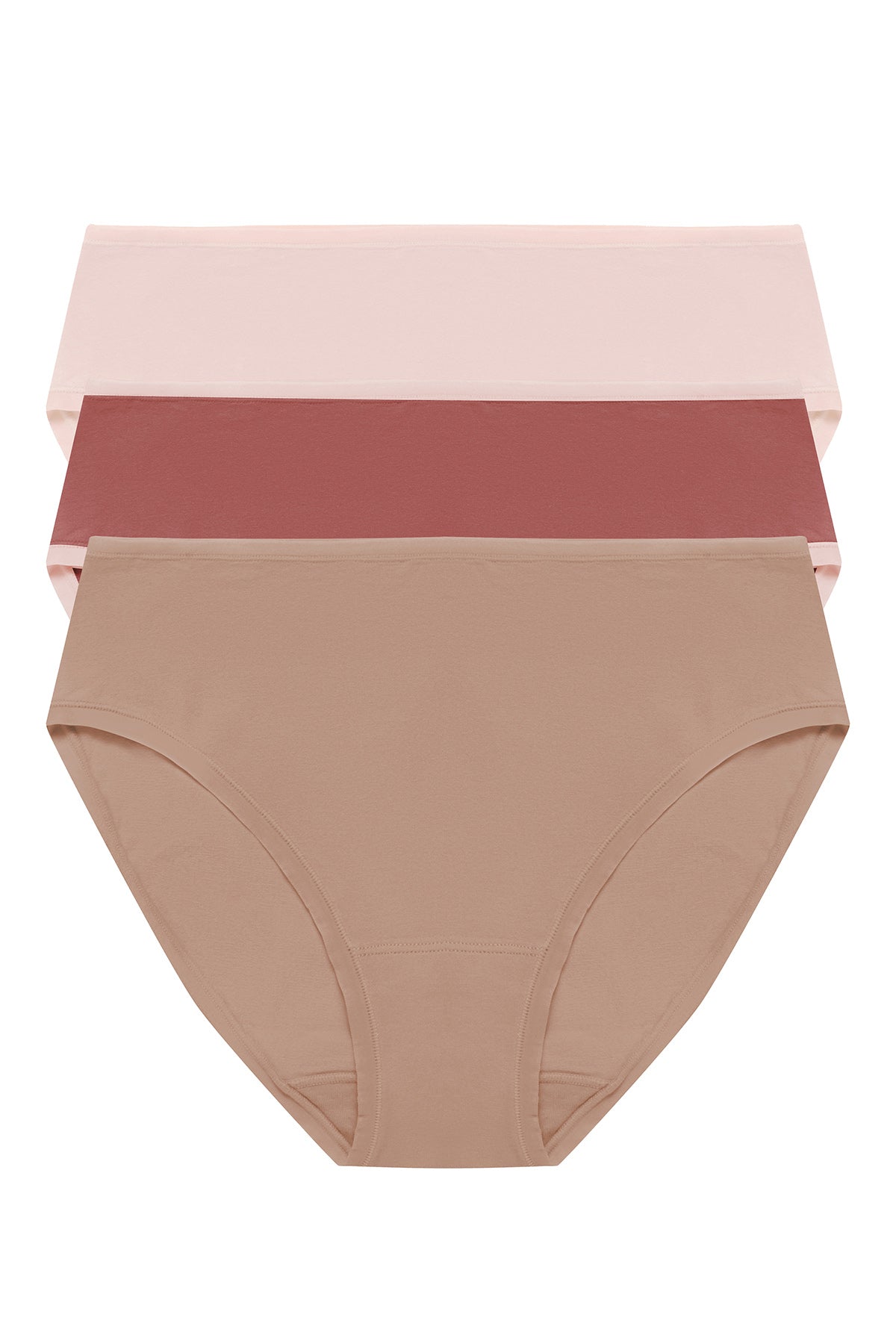 Bliss Bare Cotton Hipster 3-Pack Peach Whip/Nostalgia Rose/Buff Natori