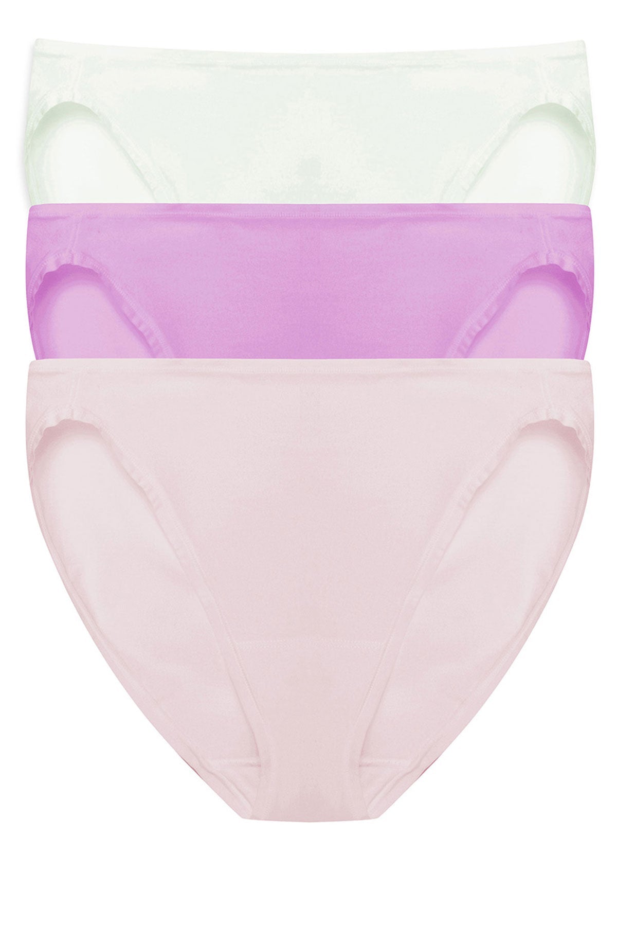Bliss Bare Cotton Bikini 3-Pack Iced Mint/Wild Petal/Misty Orchid Natori