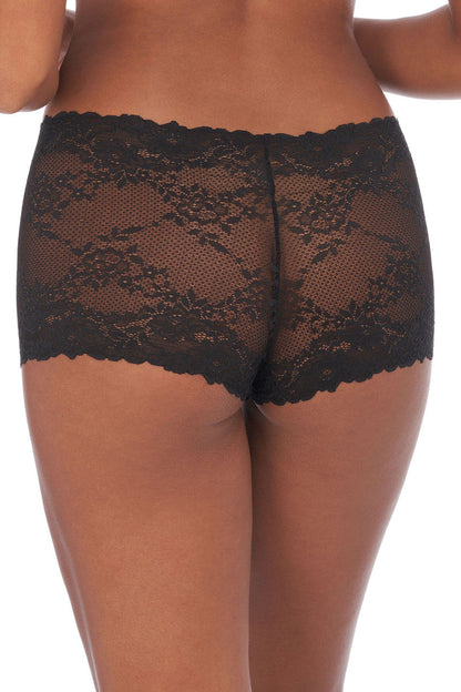 Buy Heavenly Lace Boyshort in Black Online Black Natori