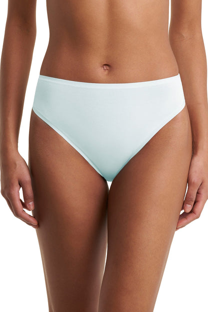 Bliss Bare Cotton High Cut Brief 3-Pack Pinot Noir/Sky Green/Mad Magenta Natori