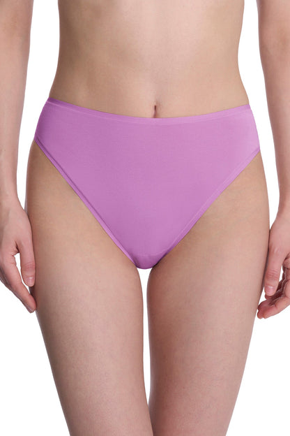 Bliss Bare Cotton High Cut Brief 3-Pack Dark Cobalt/Wild Petal/Vintage Cherry Natori