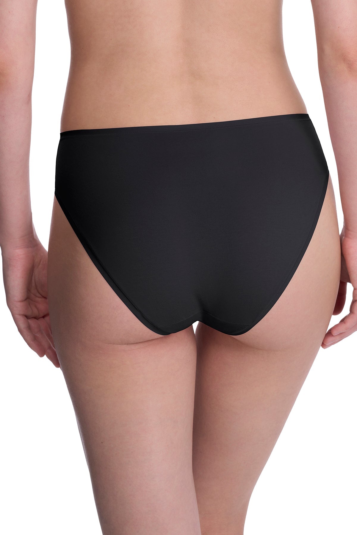 Bliss Bare Cotton High Cut Brief 3-Pack Black/Black/Café Natori