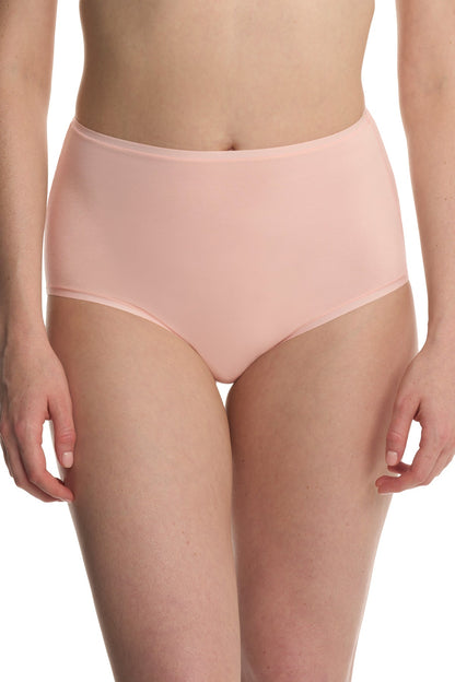 Bliss Bare Cotton High Waist Brief 3-Pack Lt Grey Heather/Buff/Peach Whip Natori