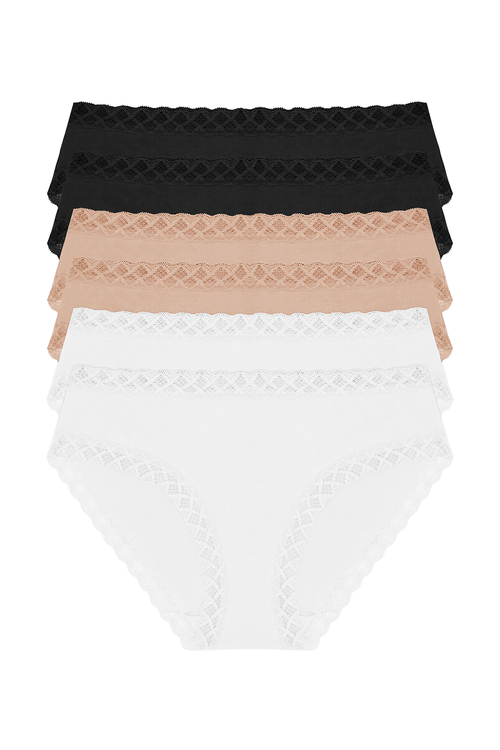 Buy Bliss Girl Brief 6-Pack in Black/Café/White Online Black/Café/White Natori