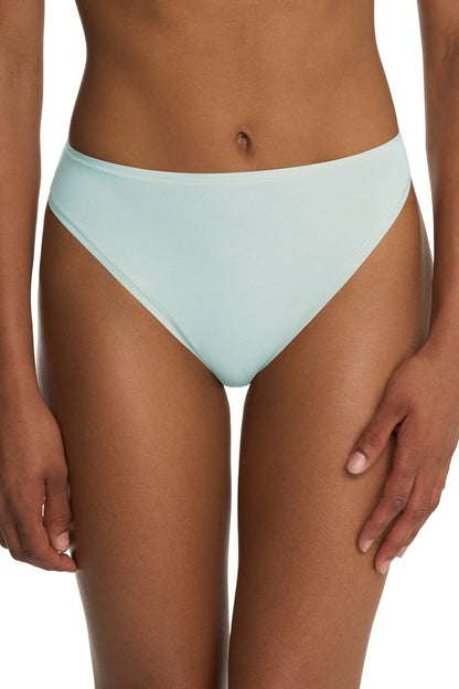 Bliss Bare Cotton High Cut Brief 3-Pack Cloud Green/Pale Purple/Café Natori