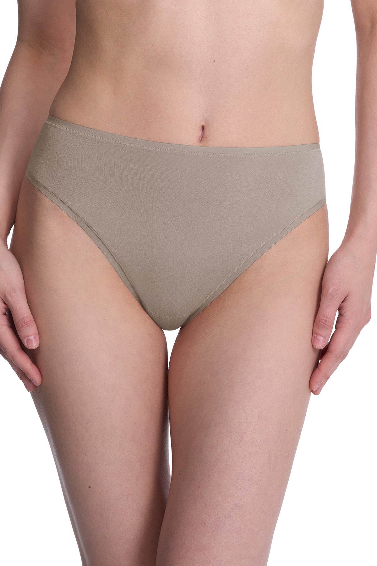 Bliss Bare Cotton High Cut Brief 3-Pack Purple Dusk/Smoky/Dk Red Natori