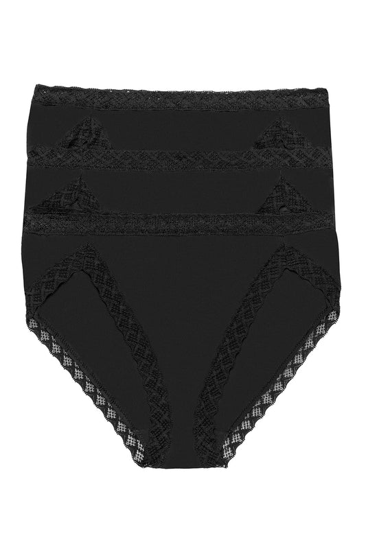 Buy Bliss French Cut Brief 3 Pack - Black in Black Online Black Natori