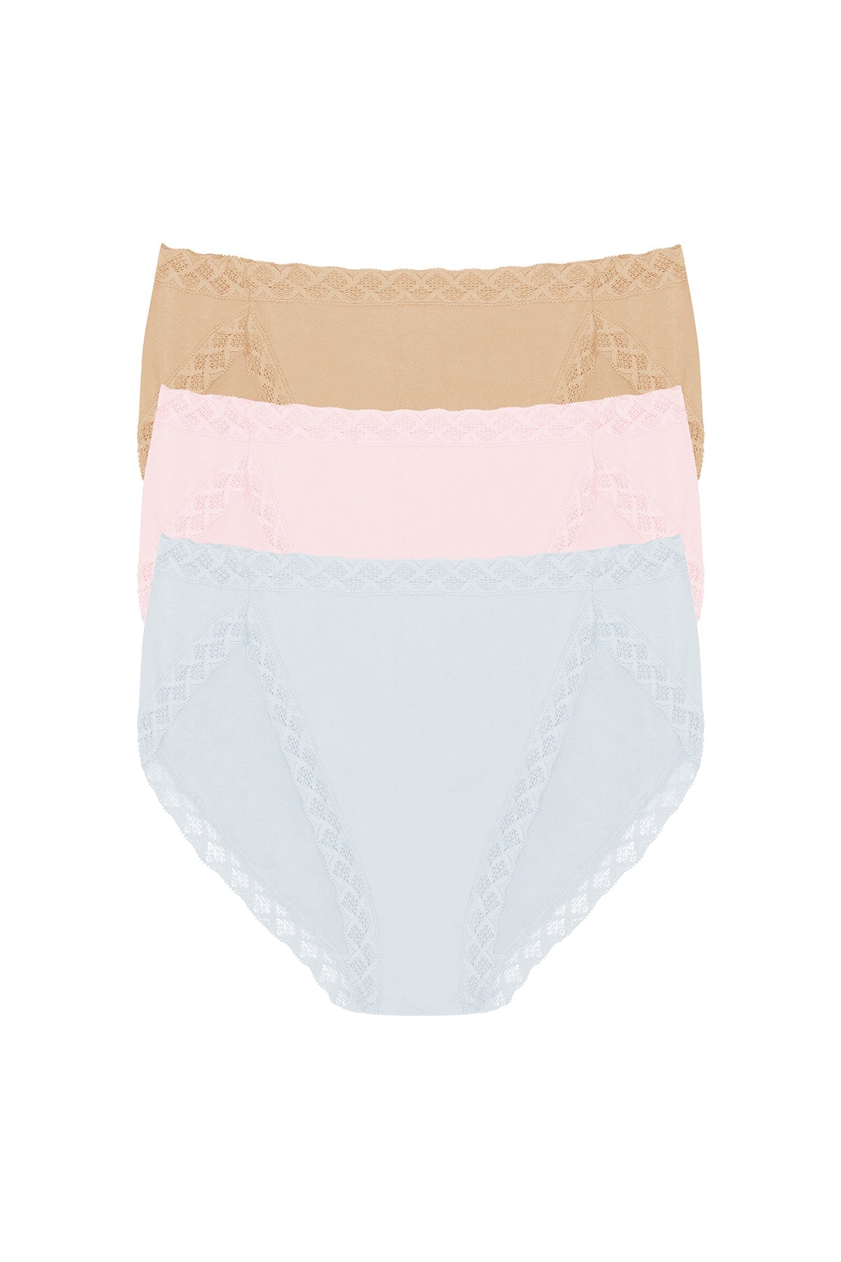 Bliss French Cut Brief 3-Pack Quarry/Pink Sky/Café Natori
