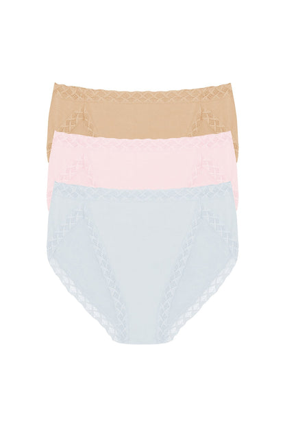 Bliss French Cut Brief 3-Pack Quarry/Pink Sky/Café Natori