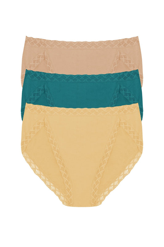 Bliss French Cut Brief 3-Pack Golden/Dragonfly/Café Natori