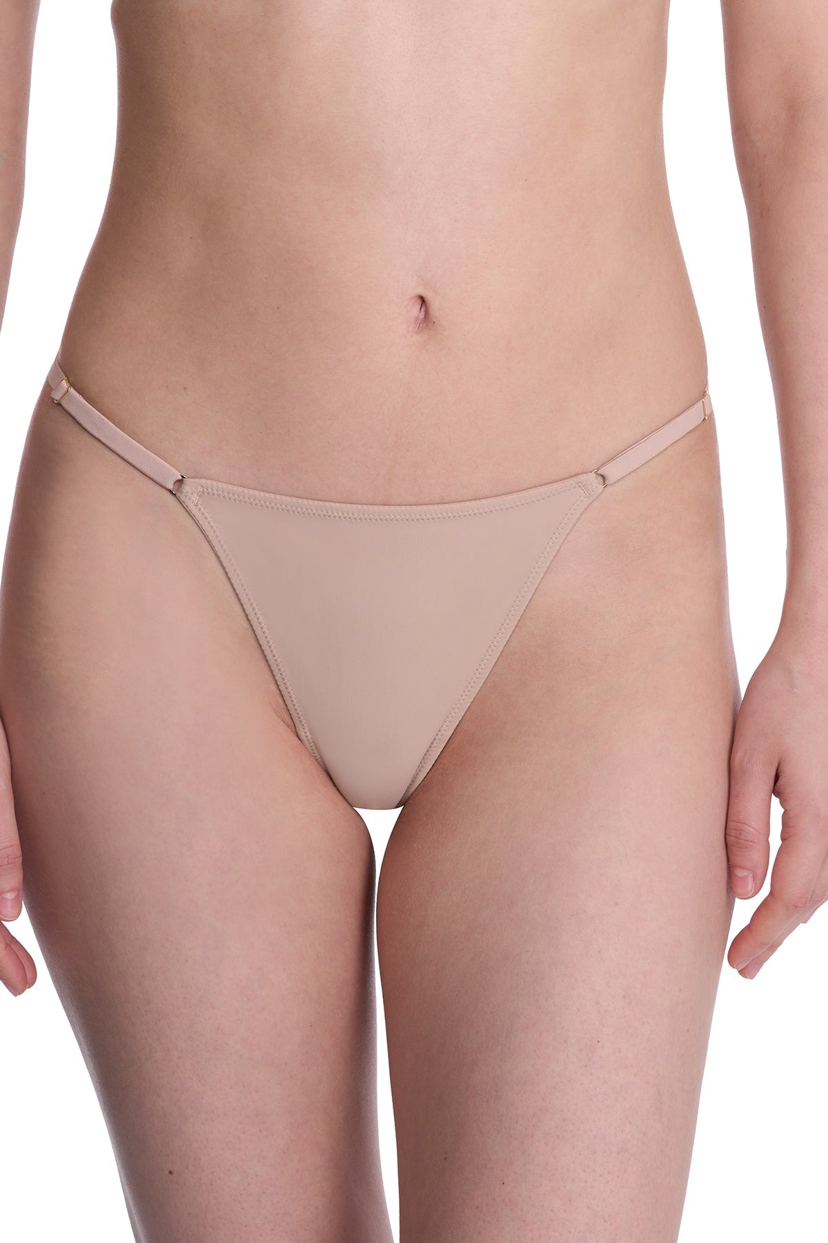 Verge Adjustable String Thong Café Natori