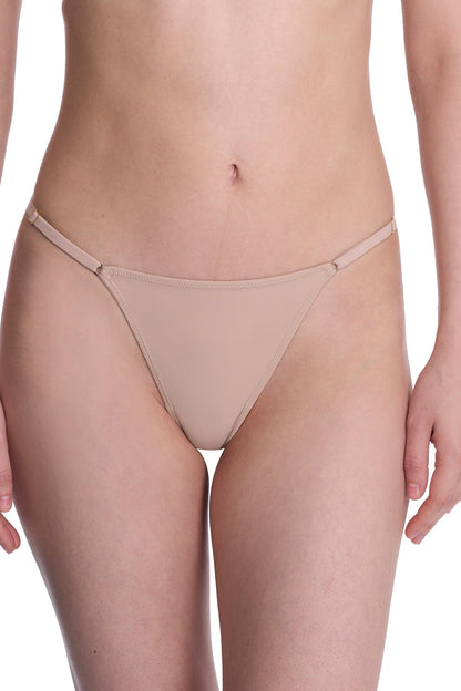 Verge Adjustable String Thong Café Natori