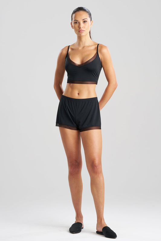 Illusion Cropped Cami Black Natori