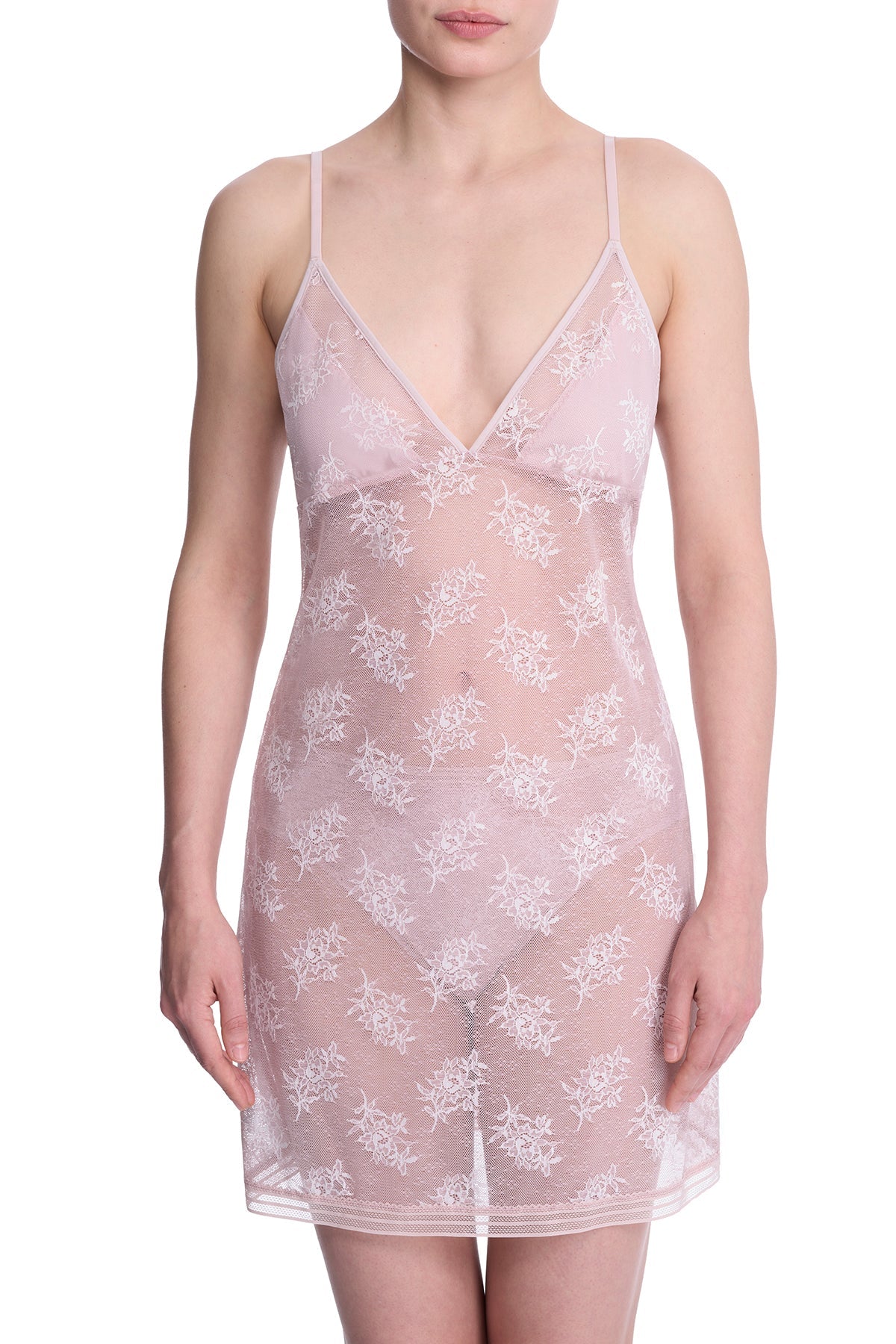 Love Lace Slip Pink Pearl/Warm White Natori