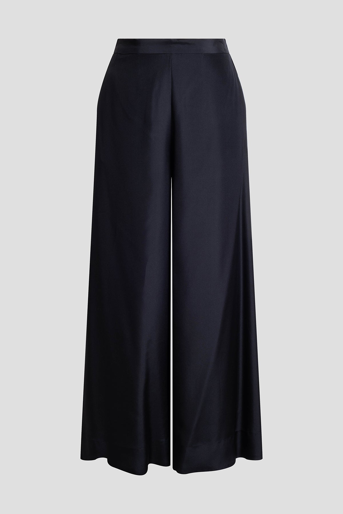 Couture Habotai Palazzo Silk Pants Black Natori