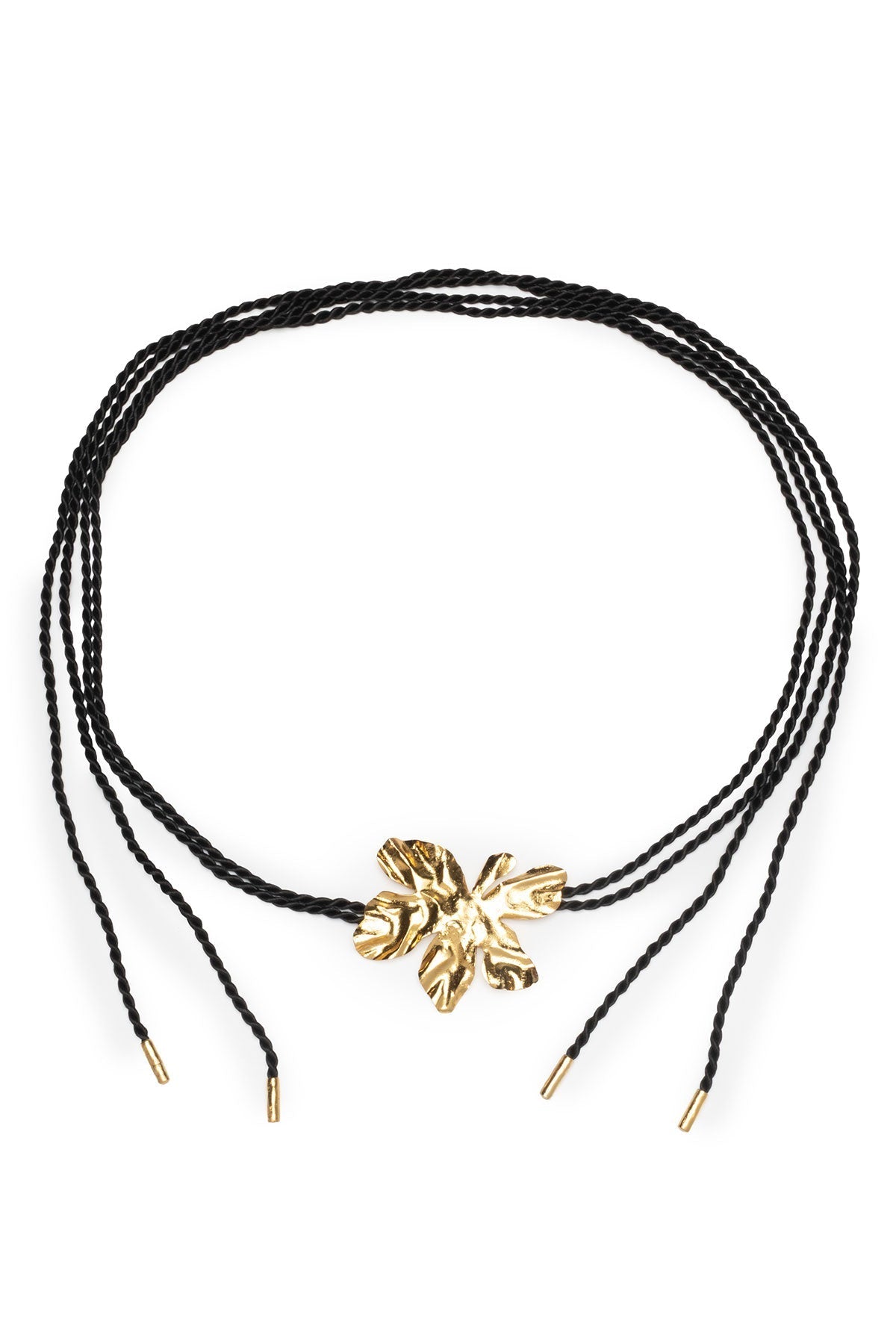 Peony Gold Plated Pendant Rope Belt Gold Natori