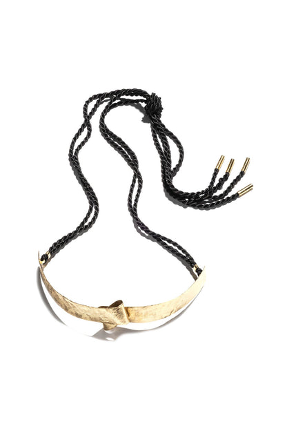 Sculptural Gold Plated Brass Rope Belt Gold Natori