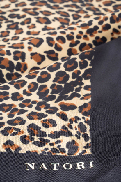 Silk Scarf Jaguar Natural/Black Natori