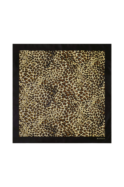 Silk Scarf Jaguar Natural/Black Natori