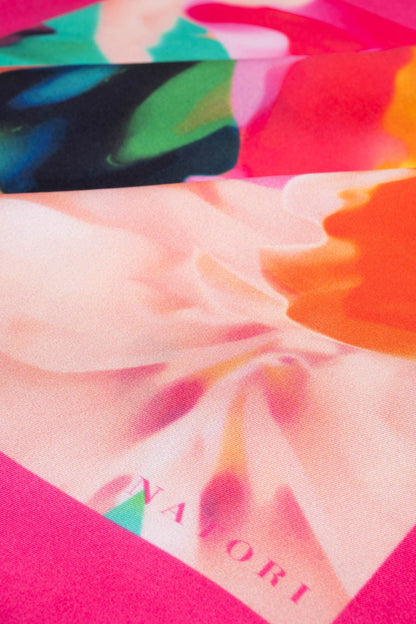 Silk Scarf Garbo Pink Multi Natori