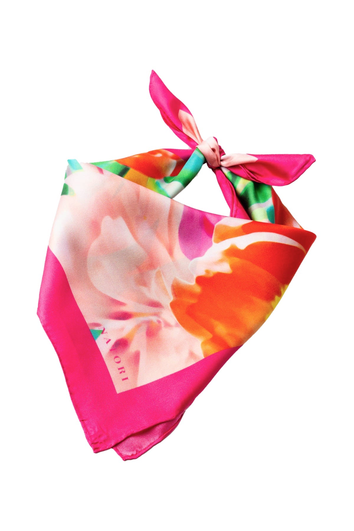 Silk Scarf Garbo Pink Multi Natori