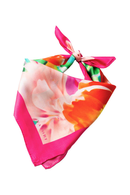 Silk Scarf Garbo Pink Multi Natori