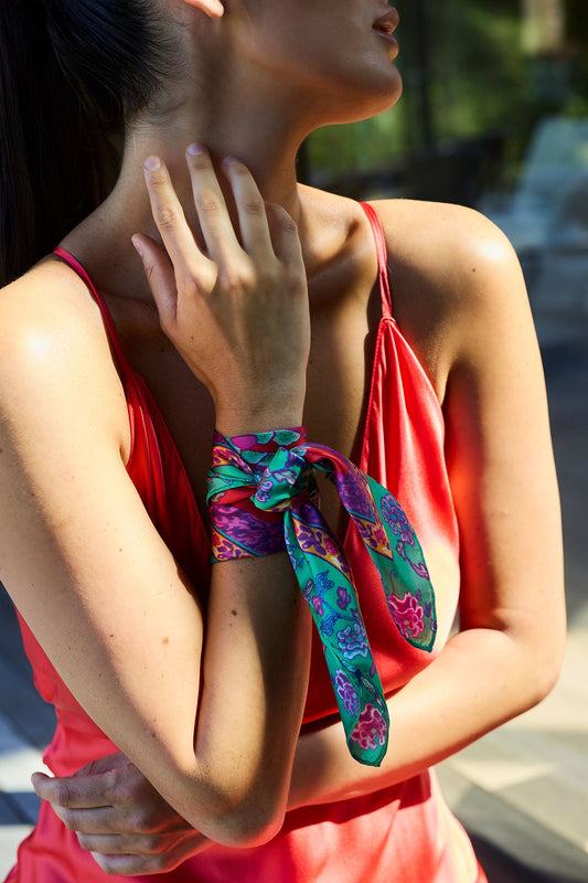 Silk Scarf Ume Multi Natori
