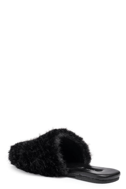 Buy Faux Mink Slide in Black Online Black Natori