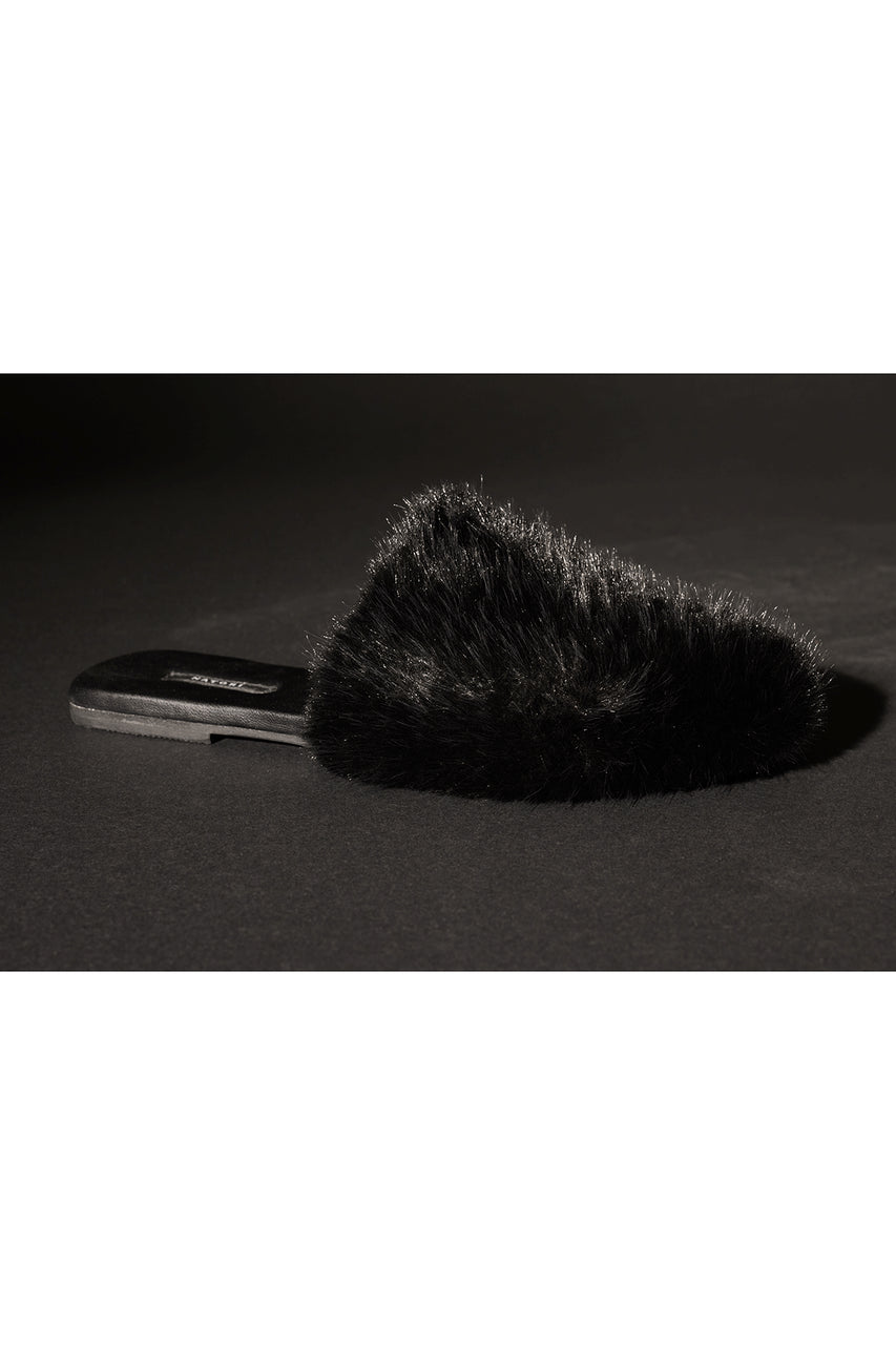 Buy Faux Mink Slide in Black Online Black Natori