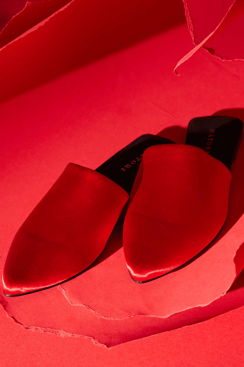 Buy Adore Satin Slide in Red Online Red Natori