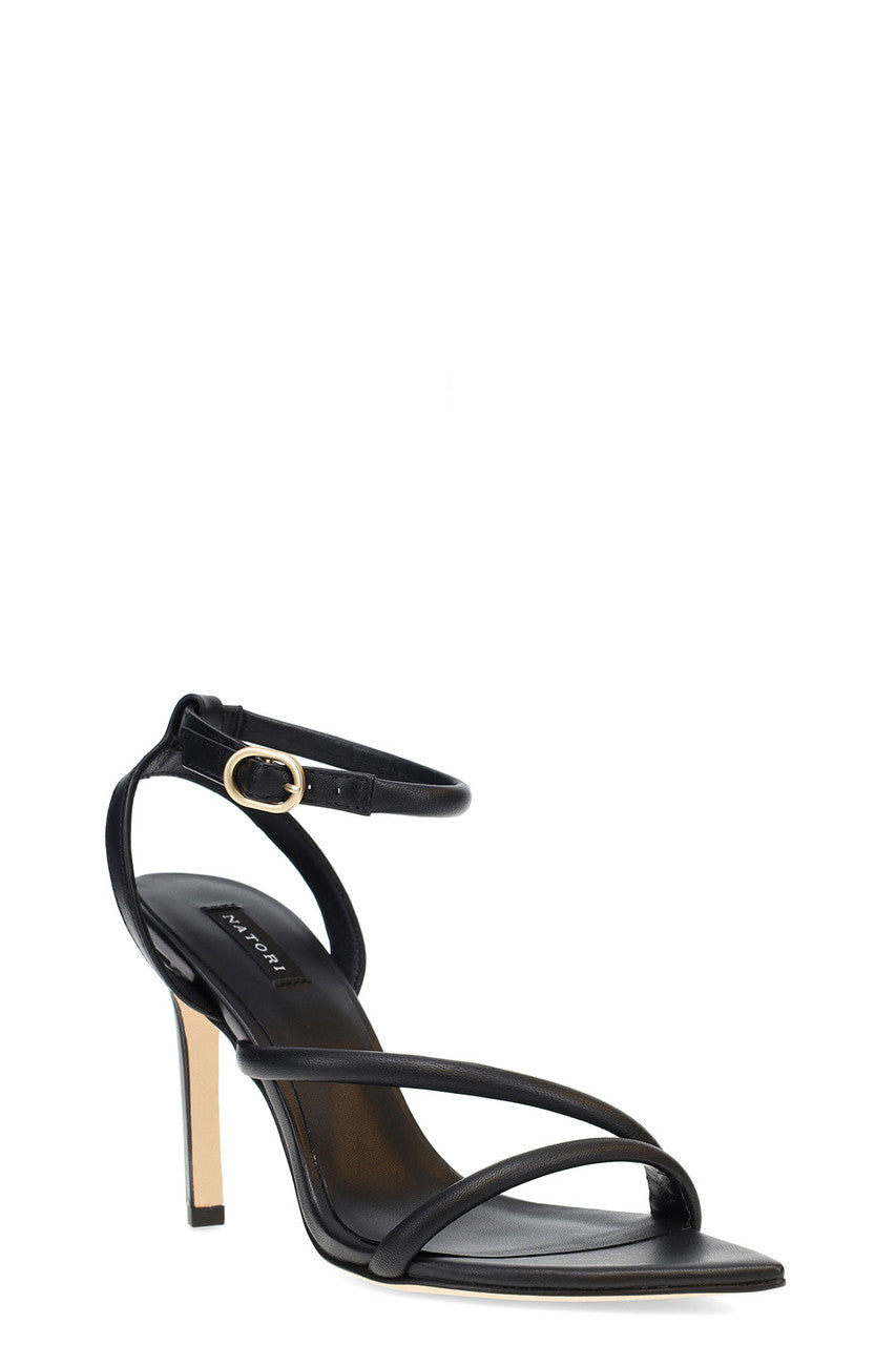 Buy Reiki Nappa Leather Ankle Strap Heel in Black Online Black Natori