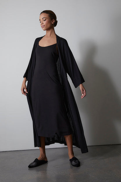 Buy Image Suede Dragon Embroidery Slide in Black Suede Online Black Suede Natori
