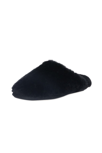 Buy Bliss Genuine Shearling Slide in Black Online Black Natori
