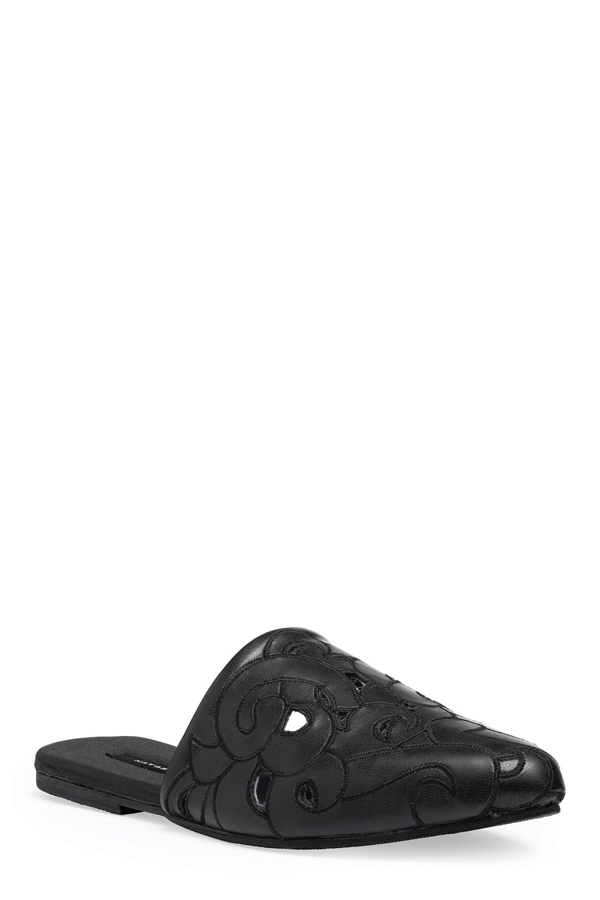 Buy Vegan Luxe Lambskin Slide in Black Online Black Natori