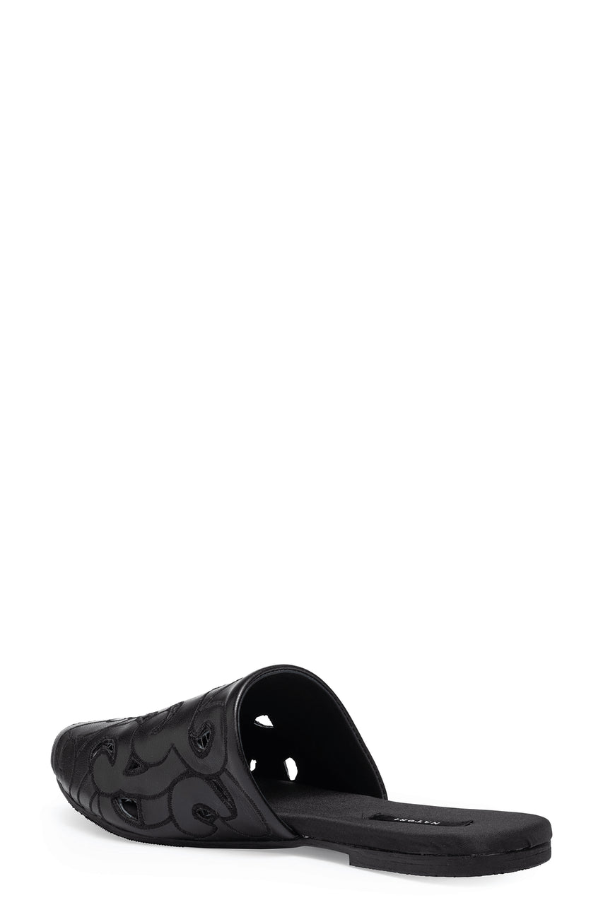 Buy Vegan Luxe Lambskin Slide in Black Online Black Natori