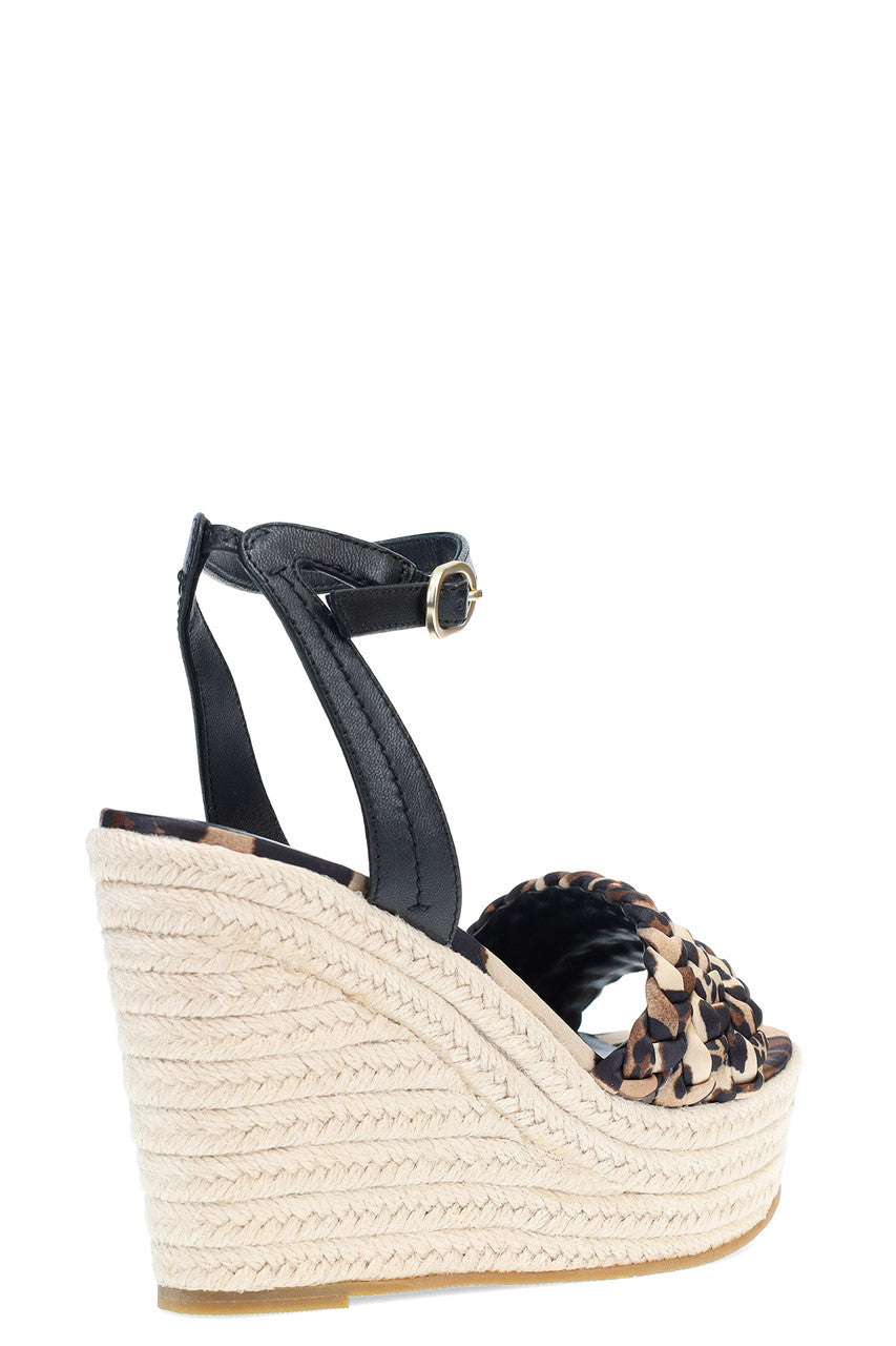 Buy Rae Luxe Leopard Hinami Braided Wedge Sandals in Chestnut Online Chestnut Natori