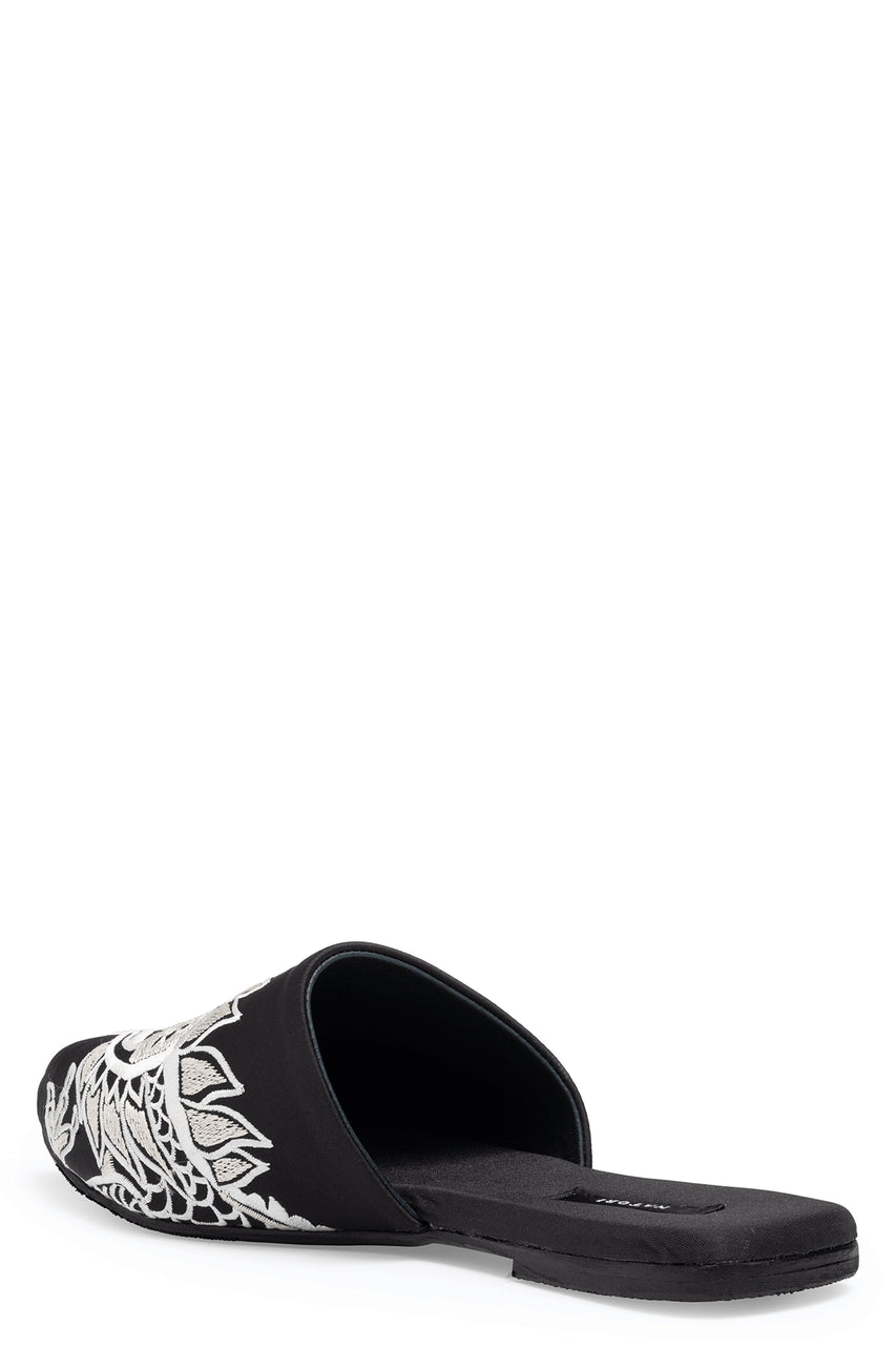 Buy Dragon Embroidered Luxe Charmeuse Slide in Black Online Black Natori