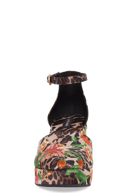 Buy Artsy Chikayo Satin Embroidery Espadrille in Chestnut Online Chestnut Natori