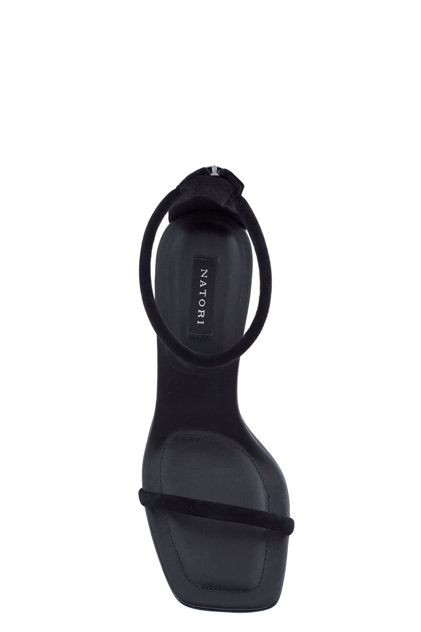 Buy Glow Suede Sandal in Black Suede Online Black Suede Natori